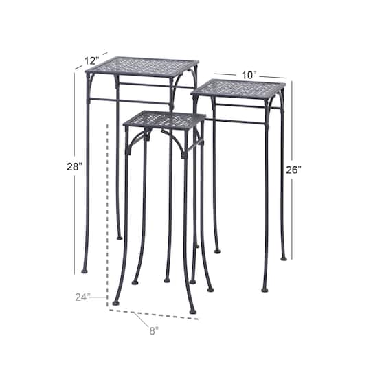 Black Metal Modern Plantstand Set